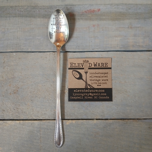 Long Handled Cocktail Spoon Vintage Silverplated Gin Spoon Stir Stick - Picture 2 of 11